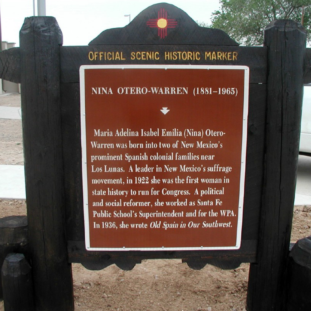 Adelina “Nina” Otero Warren historic marker.
