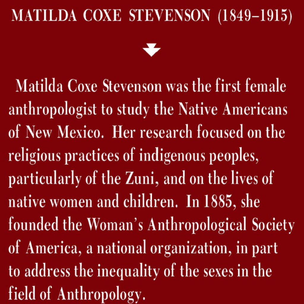 Matilda Coxe Stevenson historic marker.