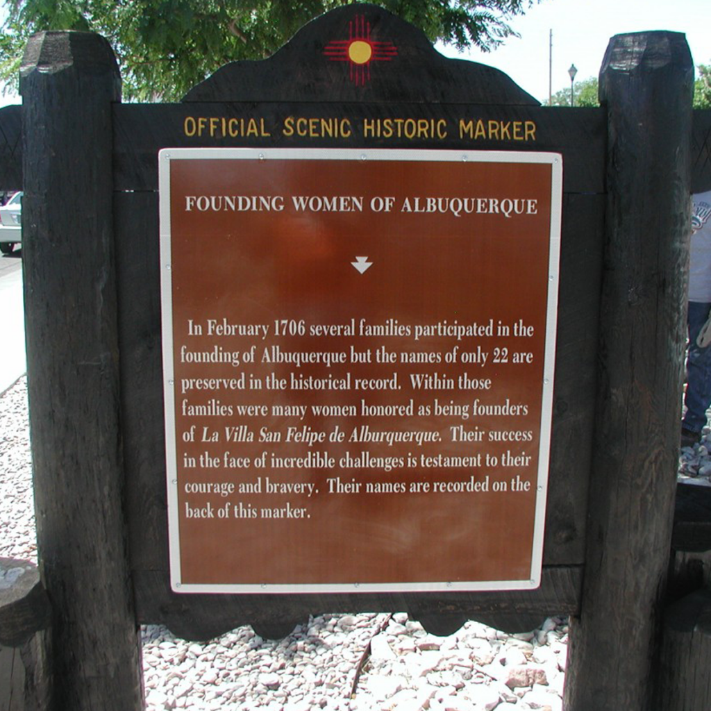 Founding Women of Albuquerque historic marker.