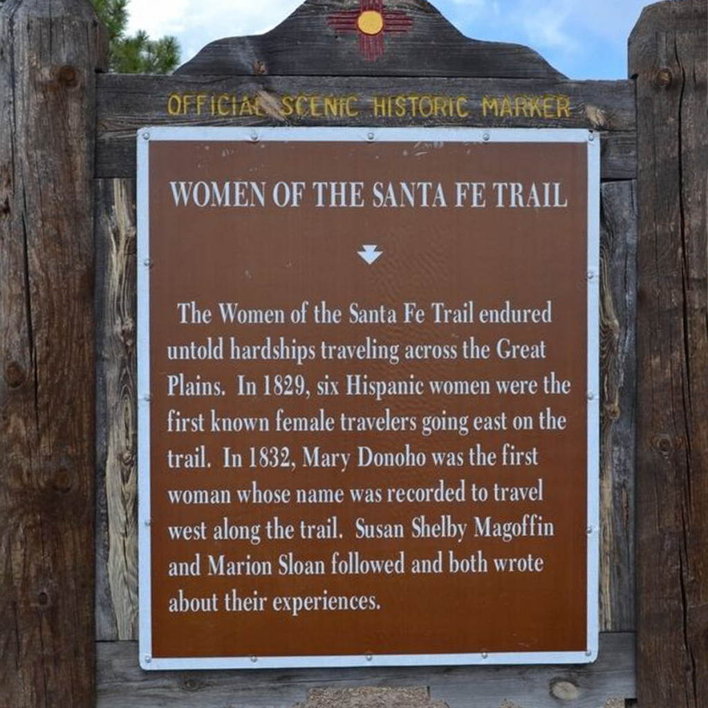 Women of the Santa Fe Trail historic marker.