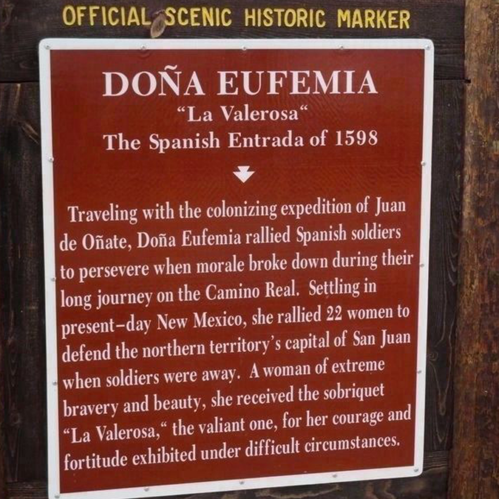 Doña Eufemia historic marker.