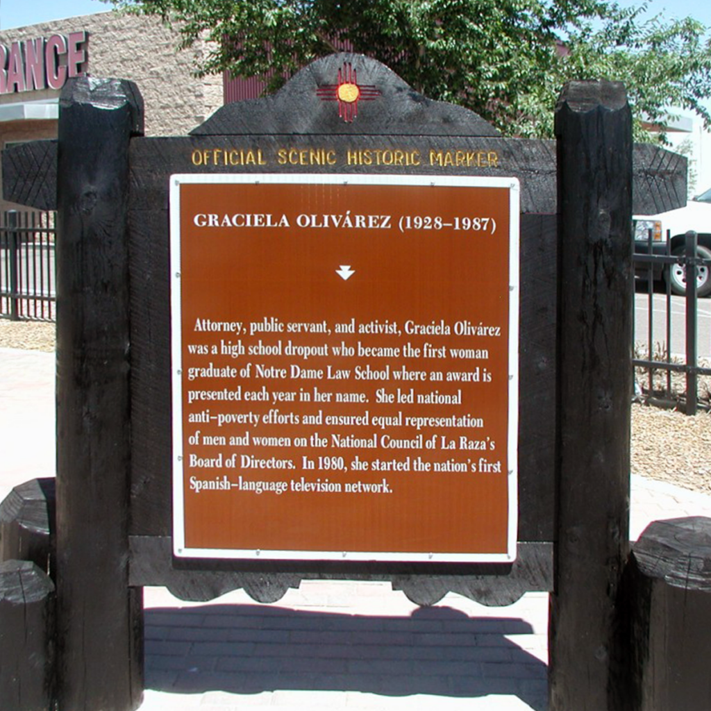 Graciela Olivarez historic marker.