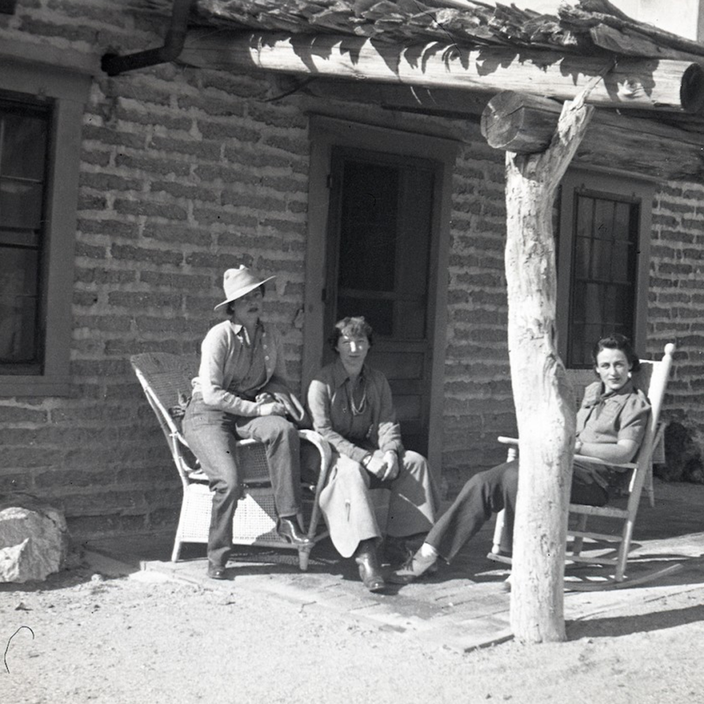 Eva Scott Fényes, Leonora Scott Muse Curtin, and Leonora Frances Curtin Paloheimo and the Acequia Madre House.®