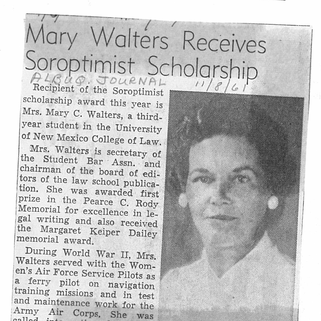 The Honorable Mary Coon Walters.