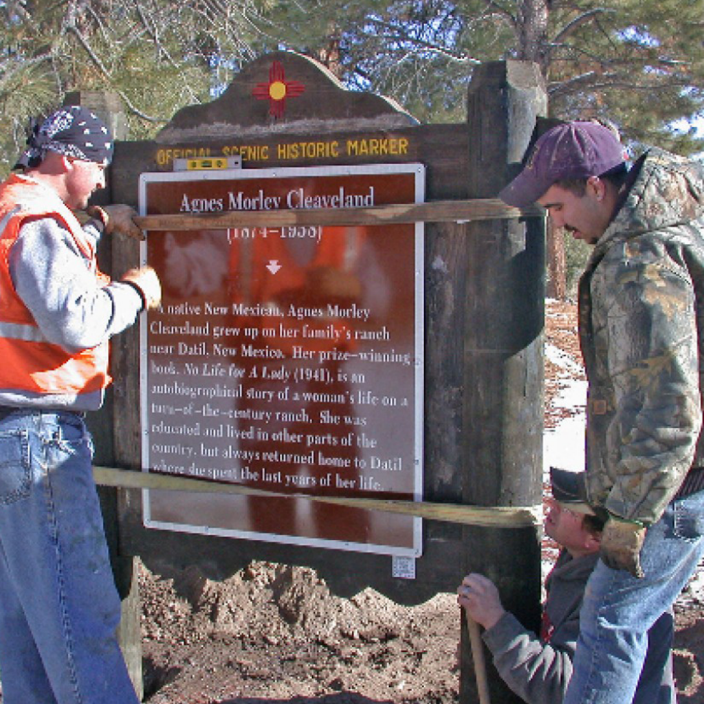 Installation of Ada McPherson Morley historic marker.