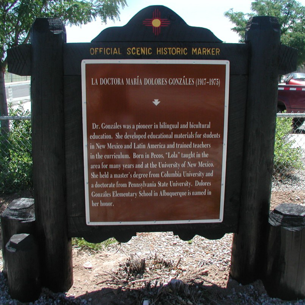 Maria Delores Gonzales “La Doctora” historic marker.