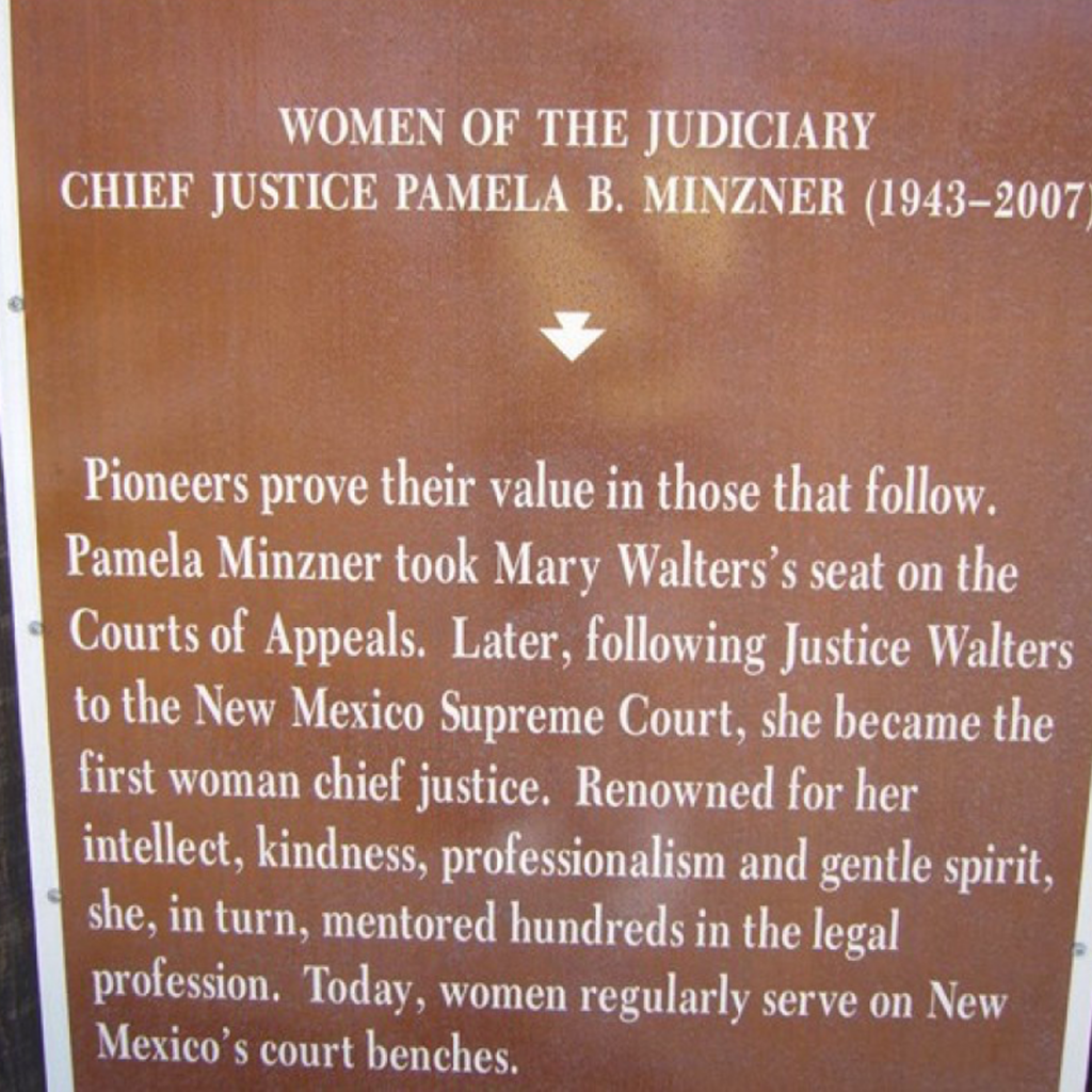 Chief Justice Pamela Minzner historic marker.