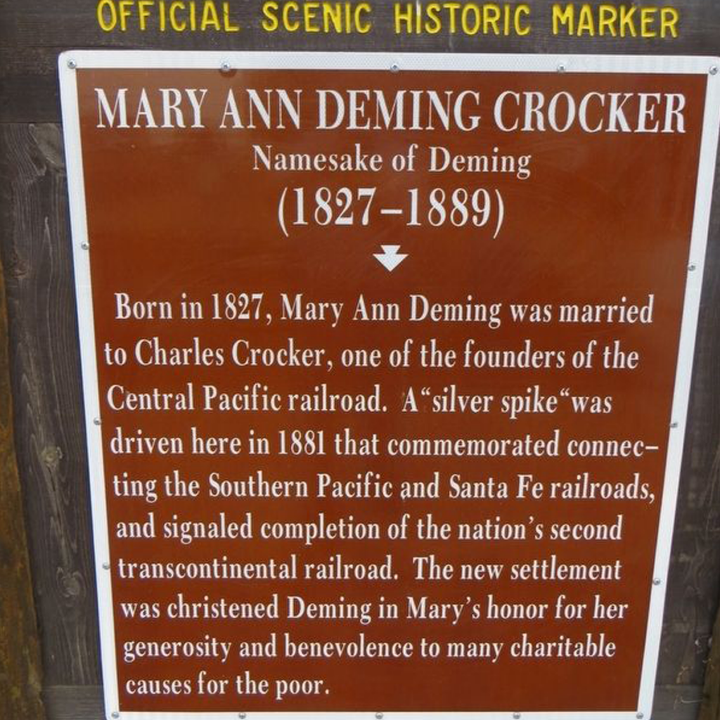 Mary Ann Deming Crocker historic marker.