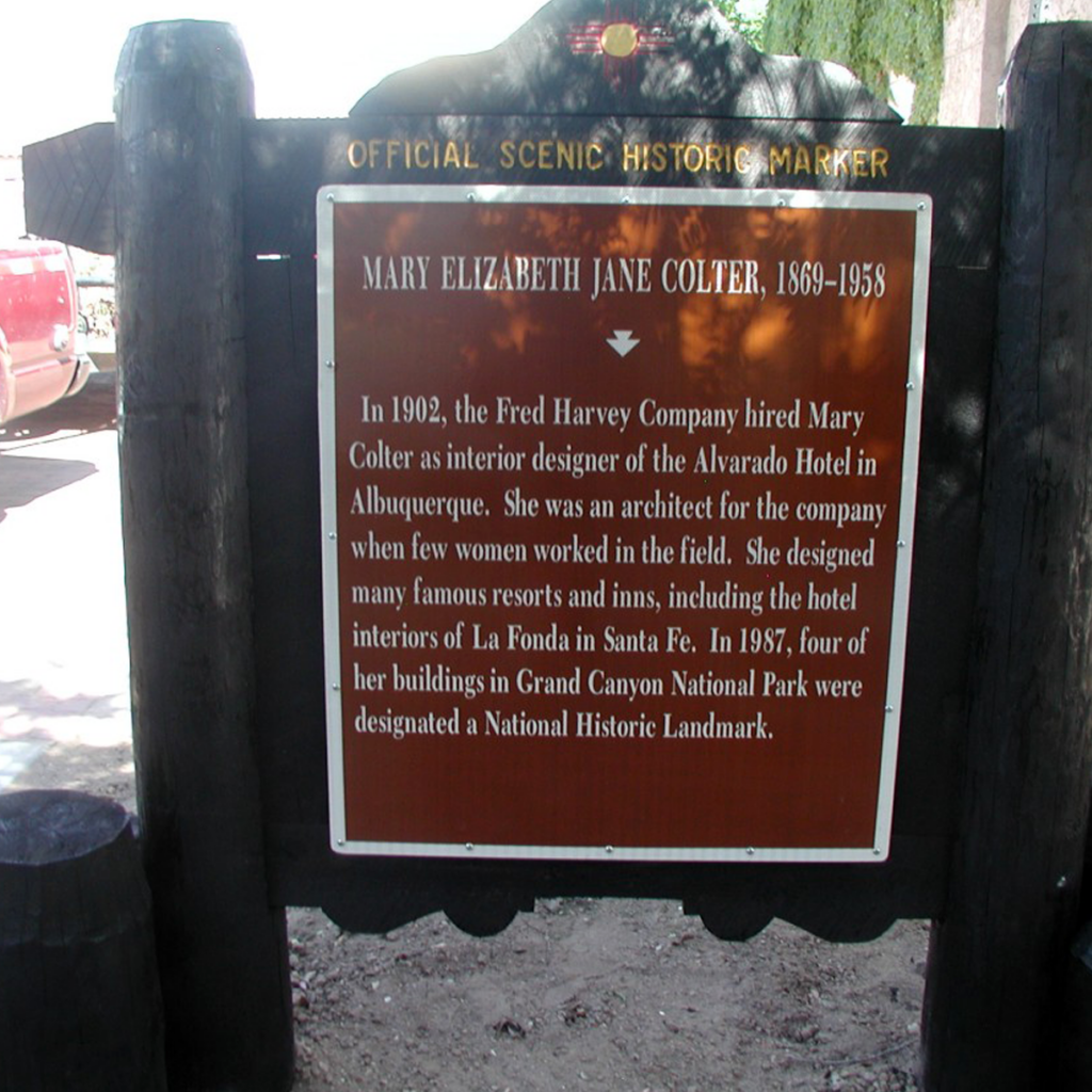 Mary Elizabeth Jane Colter historic marker.