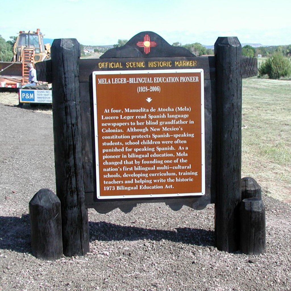 Mela Leger historic marker.
