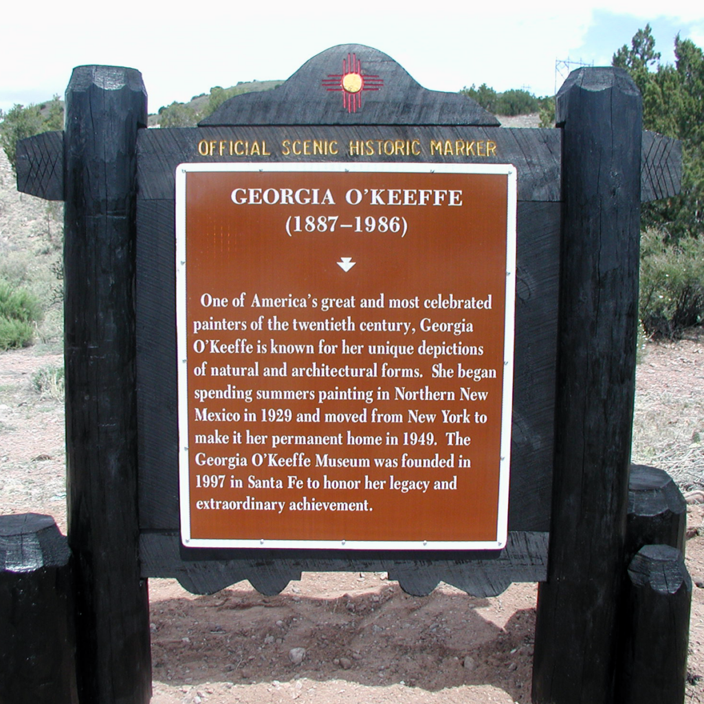 Georgia O’Keeffe historic marker.