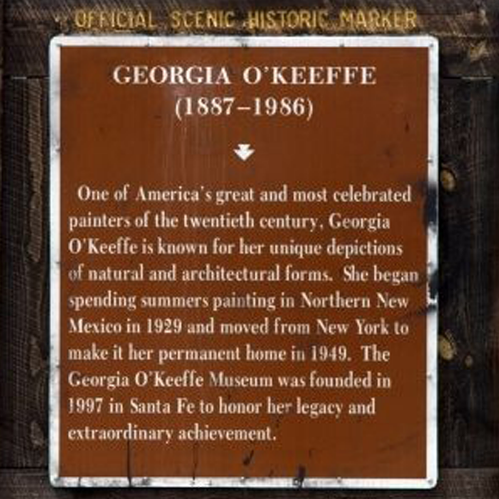 Georgia O’Keeffe historic marker.