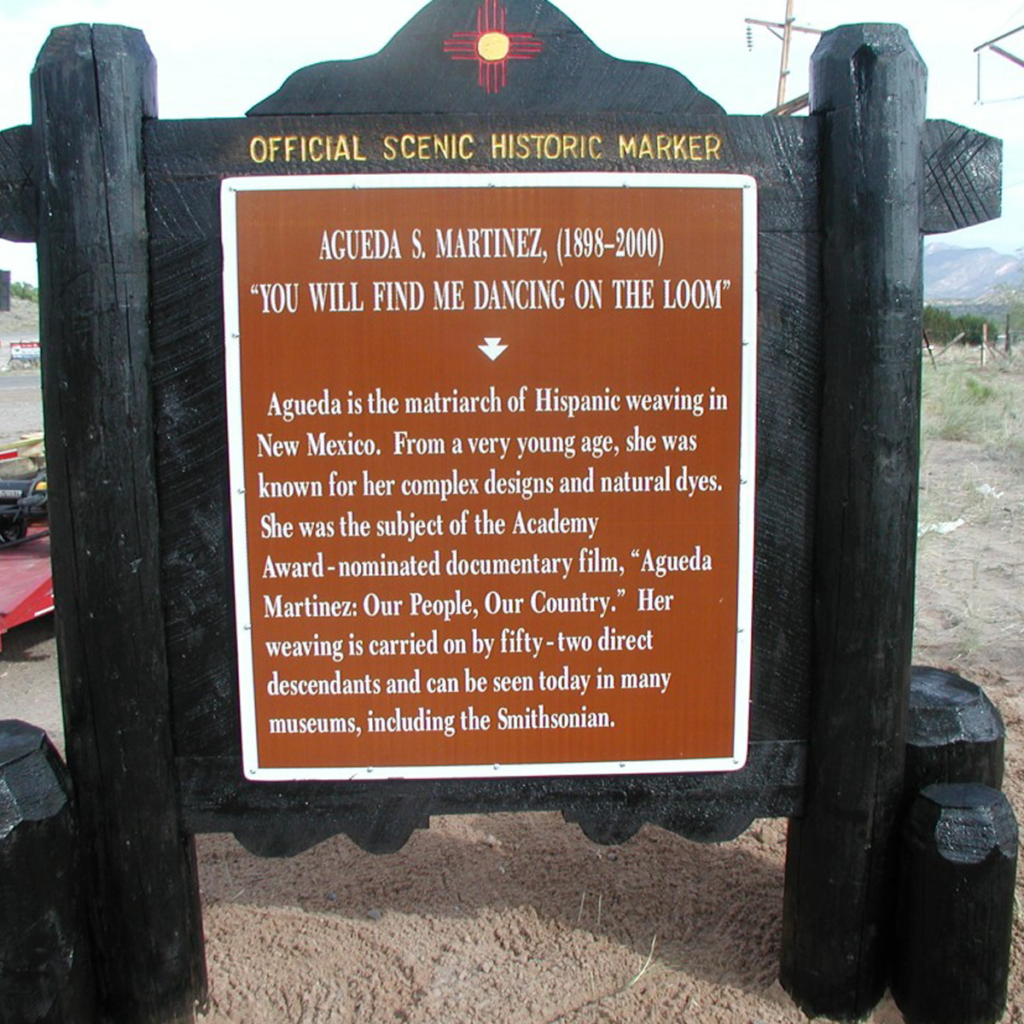 Historic marker for Agueda S. Martinez.