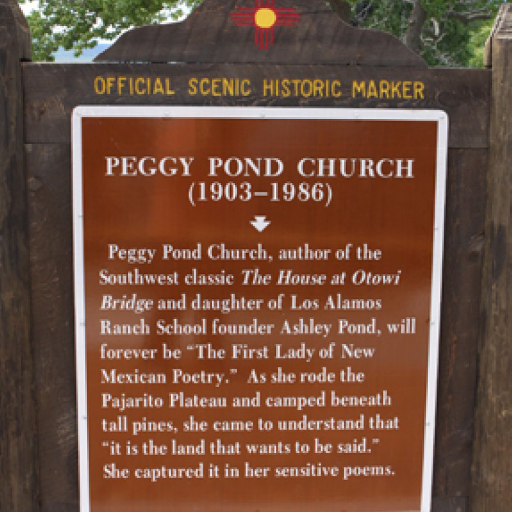 Peggy Pond Church historic marker.