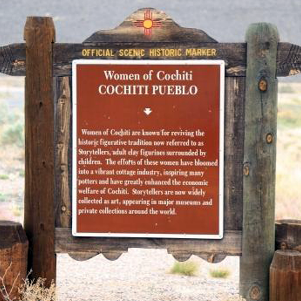 Women of Cochiti historic marker.