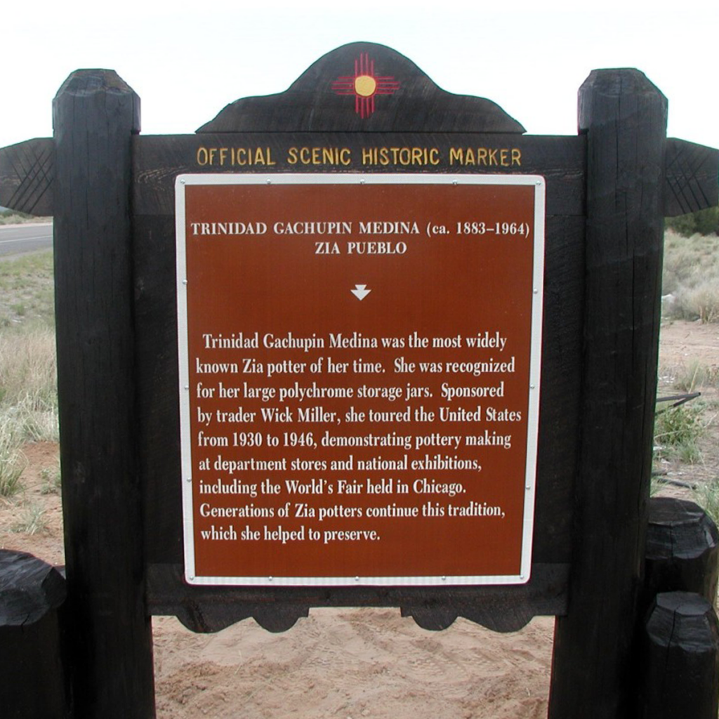 Trinidad Gachupin Medina historic marker.