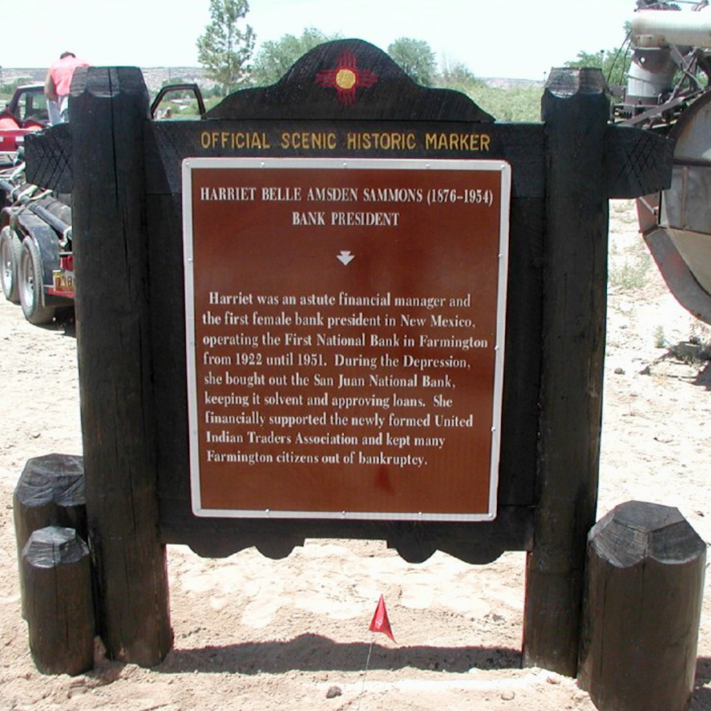 Harriet Belle Amsden Sammons historic marker.