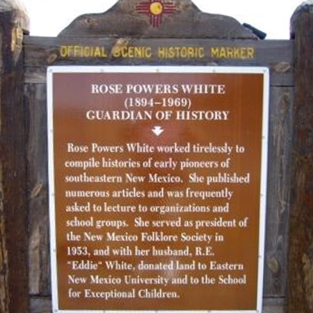 Rose Powers White historic marker.