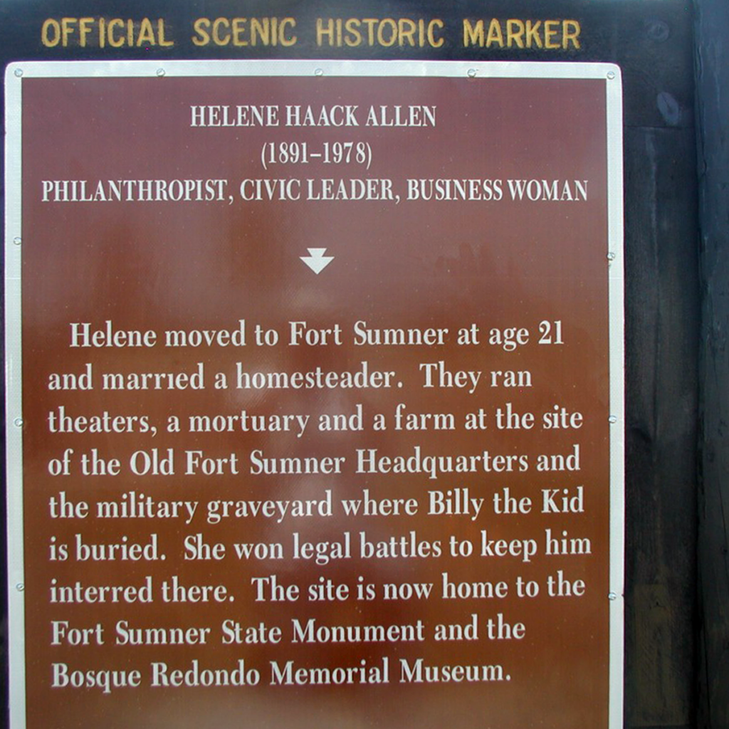 Helene Haack Allen historic marker.