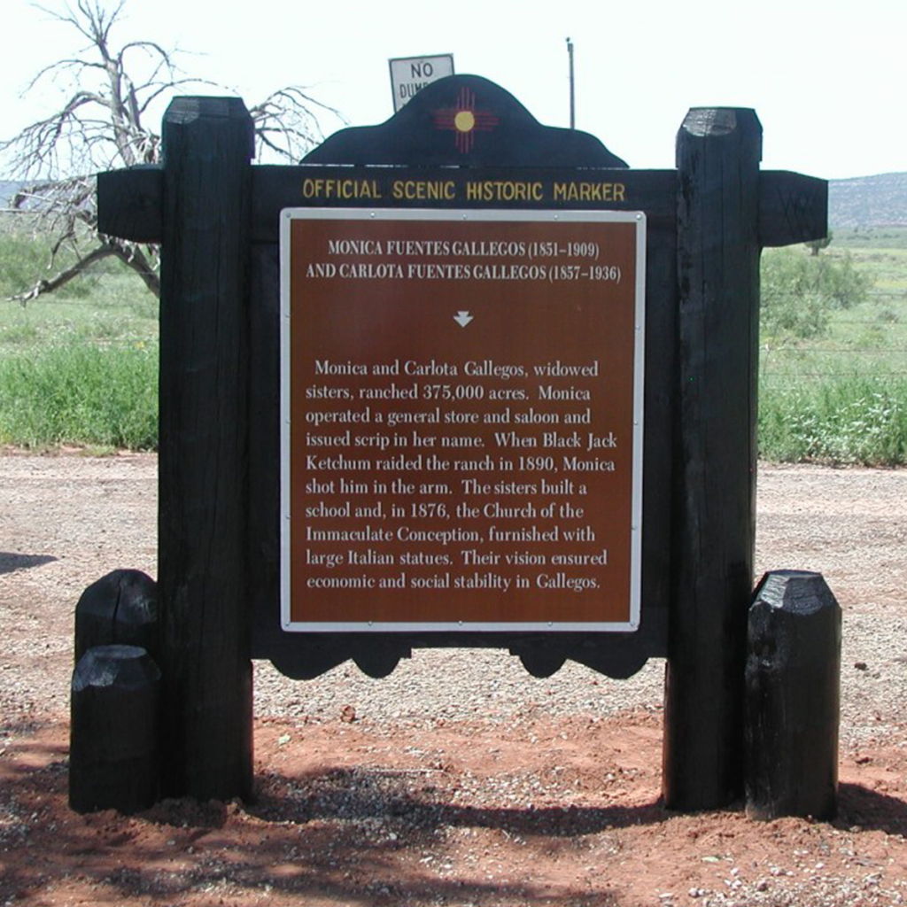 Monica Fuentes Gallegos and Carolota Fuentes Gallegos historic marker.