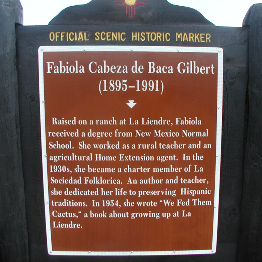 Fabiola Cabeza de Baca Gilbert historic marker.