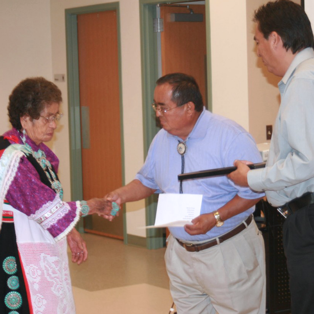 Zuni Olla Maidens receiving the 2010 Lifetime Achievement Award from the Southwest Association for Indian Arts.