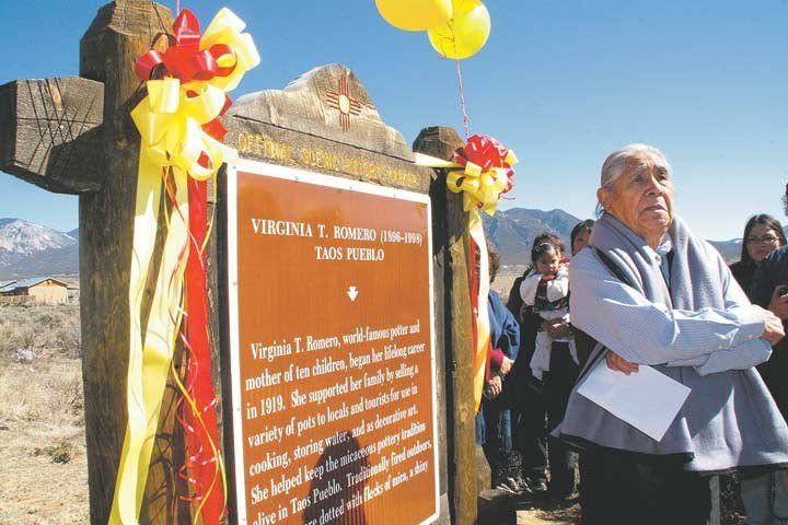 State marker honors Taos Pueblo potter